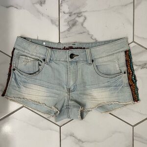 Dollhouse denim sexy shorts with sequins